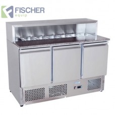 Fischer 3 Door Saladette Prep Fridge - ES03-58